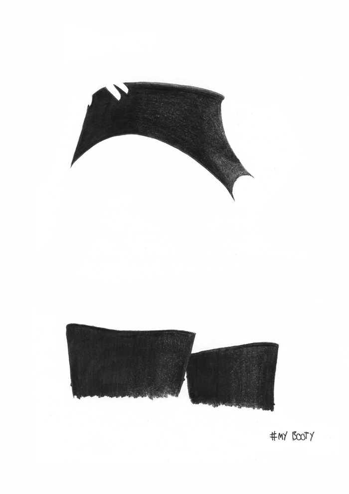 vodkaslumber:  guillaumeferrand:  &rsquo;#My booty&rsquo; A5, graphite on