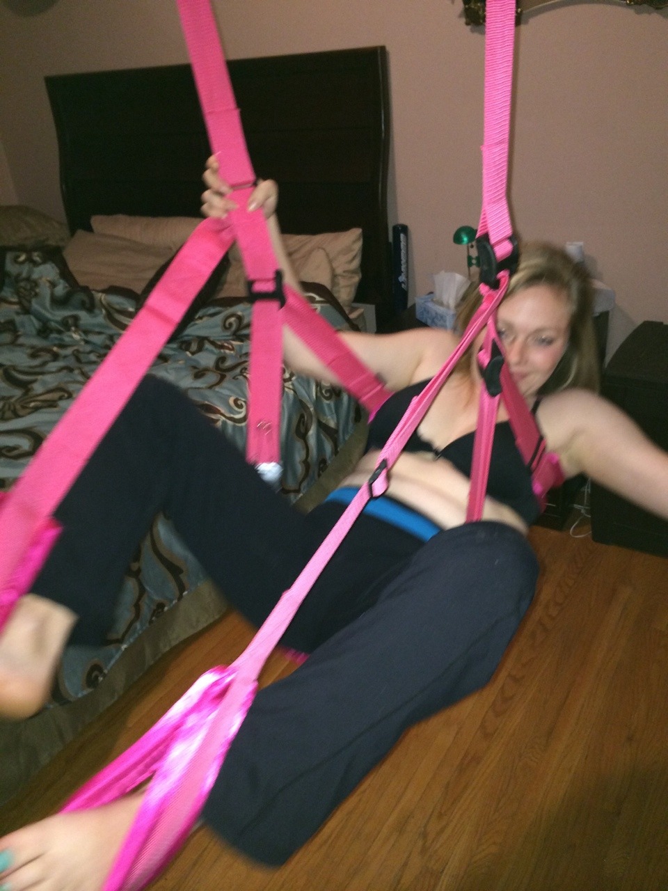 naughtyladiesgroup:  Another sexy submission from Laura, love the sex swing can we