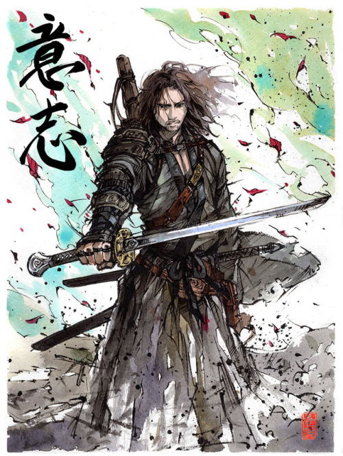 remycks:Aragorn Samurai!Calligraphy: Will, Determination