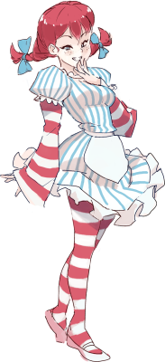 rtilrtil:old meme stripey burger girl <3