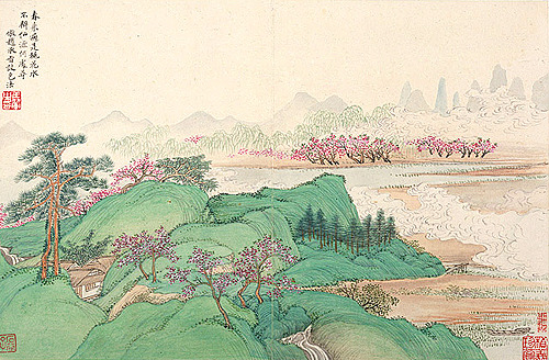 unhistorical:  Landscapes after Ancient Masters (1674 - 1677) - Wang Hui and Wang
