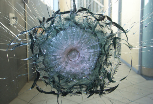 nekroerotic: Testing of a bullet resistant glass