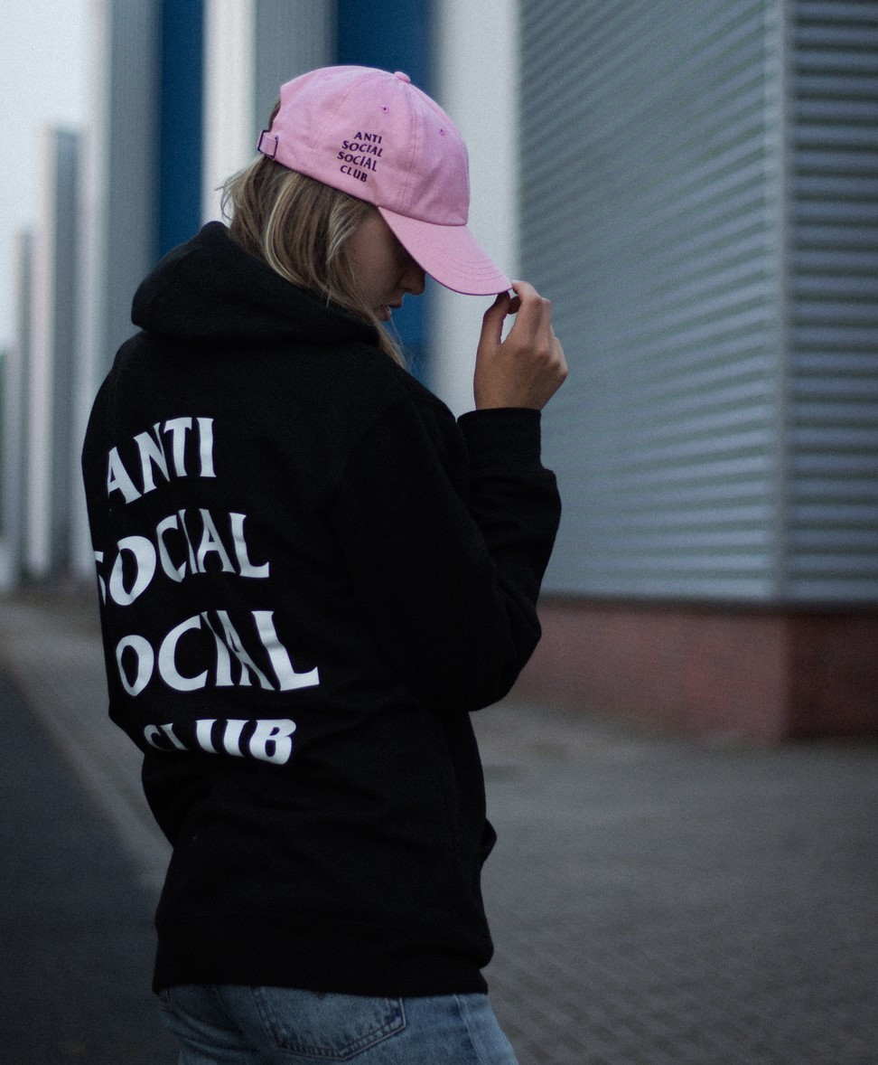 acheice: Street Style Trendy Hoodies Letter Floral : 001 // 002 Anti social social