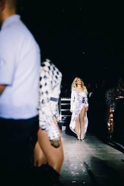 beyonce:  The Mrs. Carter Show World Tour London 2014 Dress by Michael Costello Photo Credit: Robin Harper 