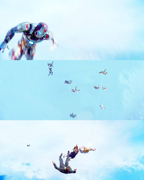 mrsmerylstreep-deactivated20160:  Tony: “How many in the air Jarvis?” Jarvis: “13 sir”.Tony: “How many can I carry?” Jarvis: “4″ 