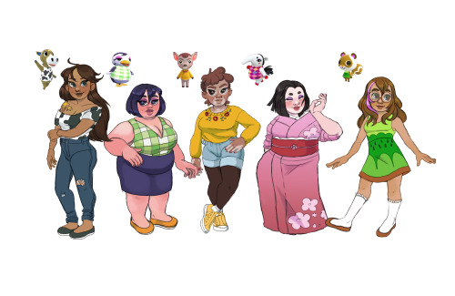 lineup of all my girl villagers!