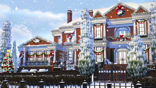 ❄️☃️CHRISTMAS COLONIAL! A beautiful big family home for your sims to spend the holidays in! •3 BDR 4