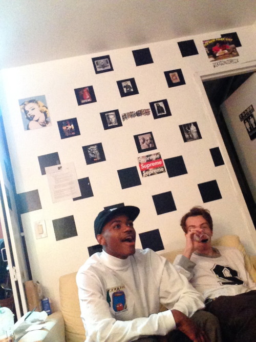 illegalcivilization:  ITS BEEN RAINING IN NYC so we really really really been in and out but we went to some art show and stuff keep it real classy you feel me. Tyshawn Jones and Troy Stillwell NYC2014