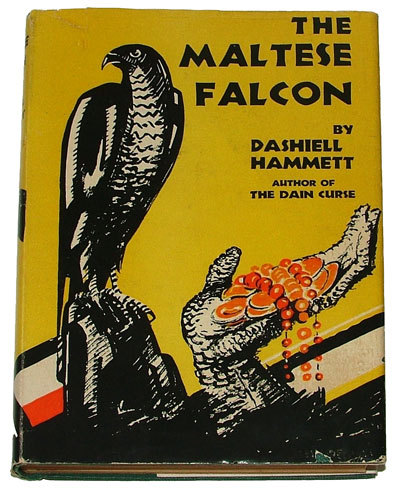 The Maltese Falcon, by Dashiell Hammett (1930, Alfred A. Knopf)
52 years ago today, Dashiell Hammett died in New York City’s Lenox Hill Hospital.