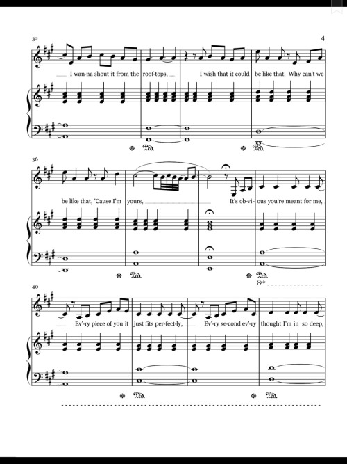 Secret Love Song - Little Mix ft. Jason Derulo (Piano Sheet)