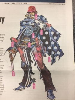animesharks:  i found mccree on the front page of a newspaper and hol y fuck what happened to him. why is he wearing adidas cowboy boots