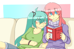 wenrakkoon:  AU where Luka is an English college nerd who tries to make her girlfriend speak English every chance she gets. Unfortunately Miku knows very little to none and her best, comprehensible English sentence is a stuttering “I love you&quot;.
