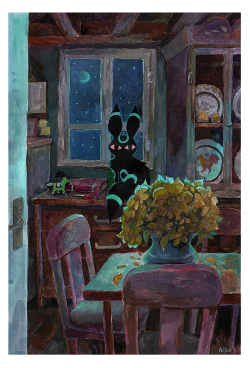 arinakorczynski:A little Umbreon ! :)  If