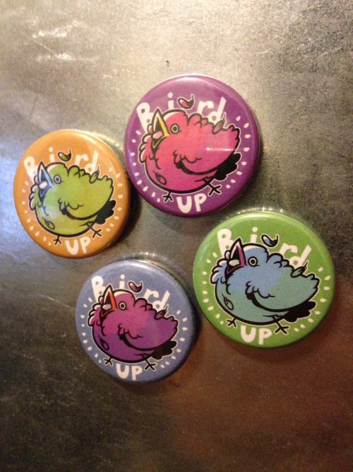 I made these button-*ahem*… magnets. back in 2016 for an art sale. Didn’t sell too many of em