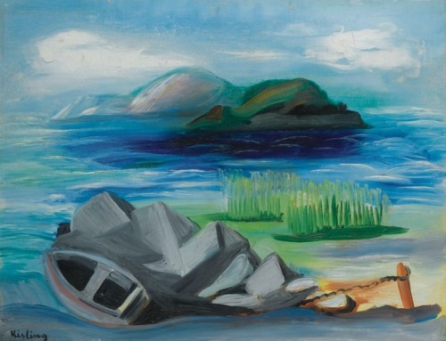 terminusantequem:Moïse Kisling (Polish/French, 1891-1953), Barque Sur Le Rivage, 1927. Oil on c