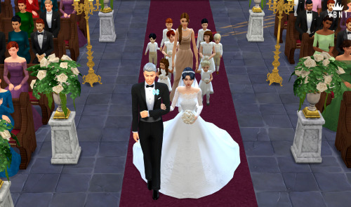 kingdomofvellia: Queen Alice walks down the aisle - Véllian royal wedding part 11 The wedding