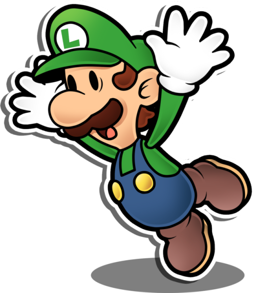 Paper Mario-styled artworks of Mario (and his little new companion Droppy), Princess Peach (and her 