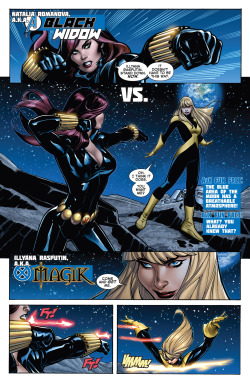 towritecomicsonherarms:  magik vs black widow