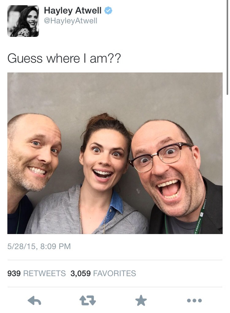 tonys-snark:  till-the-end-of-the–line:  UPDATE: HAYLEY HAS INFILTRATED THE SET