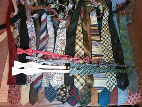 The tie collection keeps getting bigger, and uglier. Someone has to wear them, right?