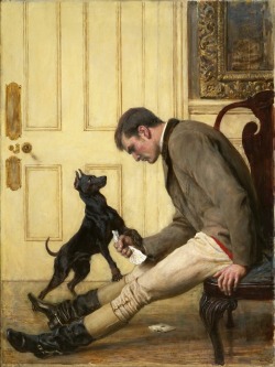 bloghqualls:Briton Rivière (1840-1920)  Jilted, 1887Philadelphia Museum of Art