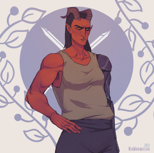  My dnd character: paladin tiefling who gone through some shit and will more because our GM loves us