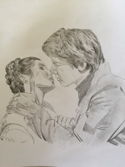 davidsduchovny:In other news I stayed up until 2:30 last night drawing Han and Leia because I have n
