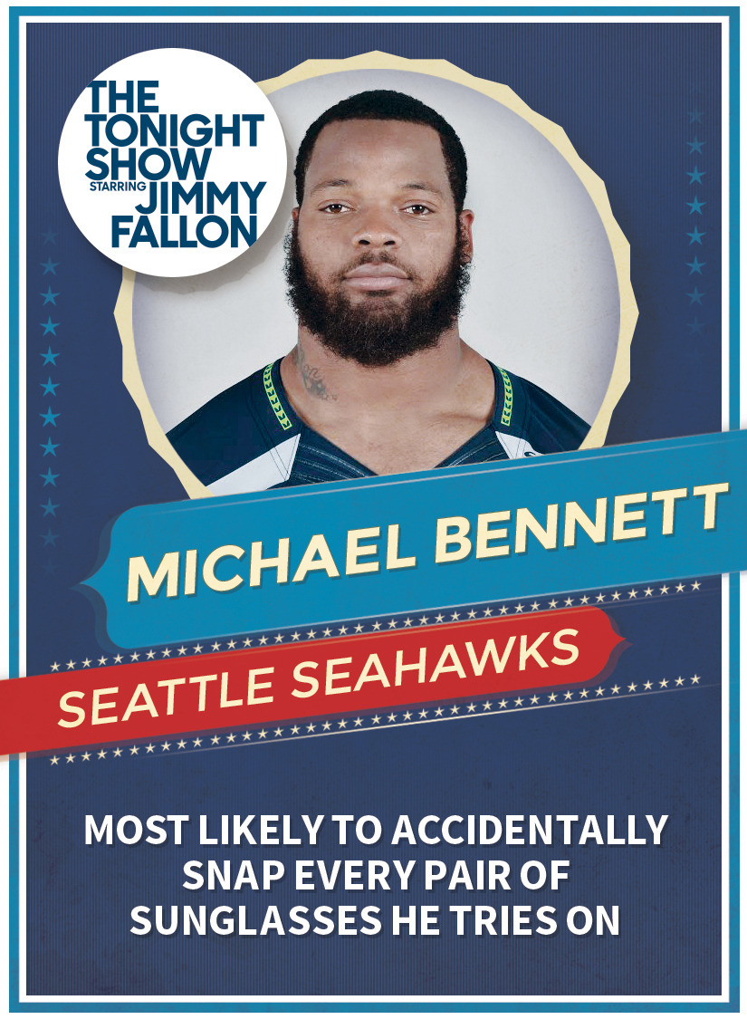fallontonight:  Tonight Show Super Bowl Superlatives Trading Cards: Seahawks EditionGet