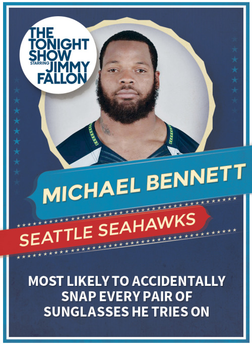 fallontonight:  Tonight Show Super Bowl Superlatives Trading Cards: Seahawks EditionGet pumped up for tomorrow’s big game and our LIVE post-Super Bowl show with some Seahawks Superlatives trading cards. Print them out and trade them with your friends!