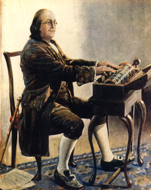 Benjamin Franklin’s Glass Armonica,Ben Franklin really was a genius of his time.  Founding Fat