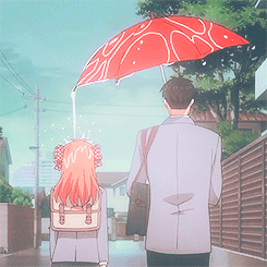  gekkanshoujoweek day 4 : favourite parodied trope  walking home in the rain 