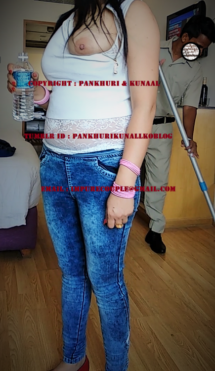 pankhurikunallkoblog:Teasing moments in hotel with housekeeping guys ….sorry for the bad quality as 