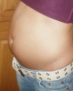 funfoodsex:  Here’s my food baby belly from tonight :] I ate so much fattening food I think my stomach my explode D:
