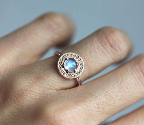 sosuperawesome:Moon Phase and Moonstone Rings, by Maya Rolc Majeric on EtsySee our ‘rings’ tag