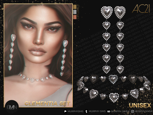 Clementia Set [AC21 - Day 11]100% new meshesHQ/BG compatible3 swatchesUnisex teen +All LODsSpecular 