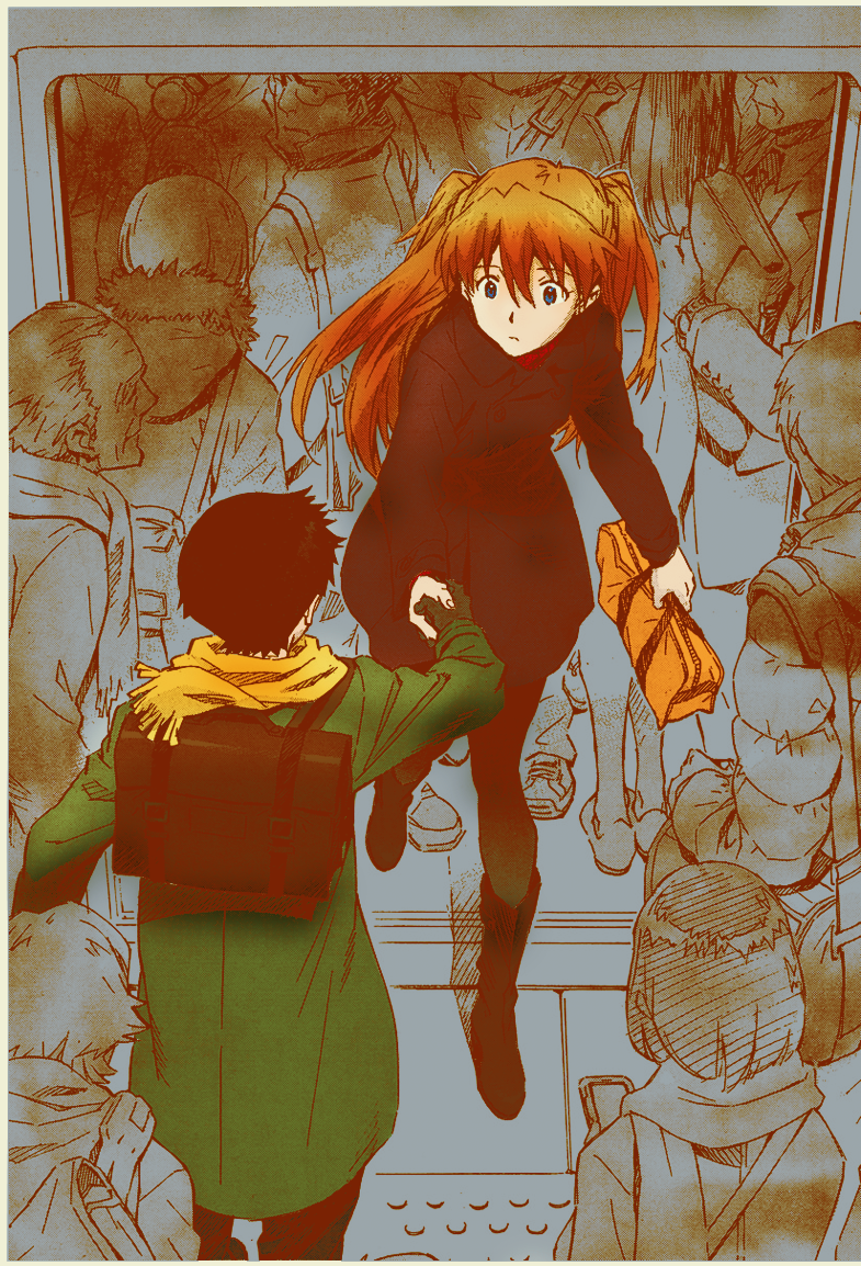 girls-are-weird:  Ikari Shinji &amp; Sohryu Asuka Langley: In Another Life|—-