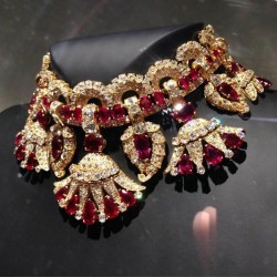 gemville:  A Van Cleef &amp; Arpels Yellow Gold, Ruby and Diamond Necklace Once Owned by Barbara Hutton