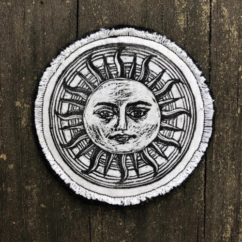 handmade iron on sun patches are now up in my shop! Shop | Instagram