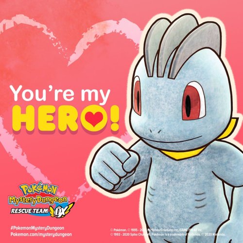 thepowerofone:Pokemon Mystery Dungeon Valentines from the Play Nintendo Website