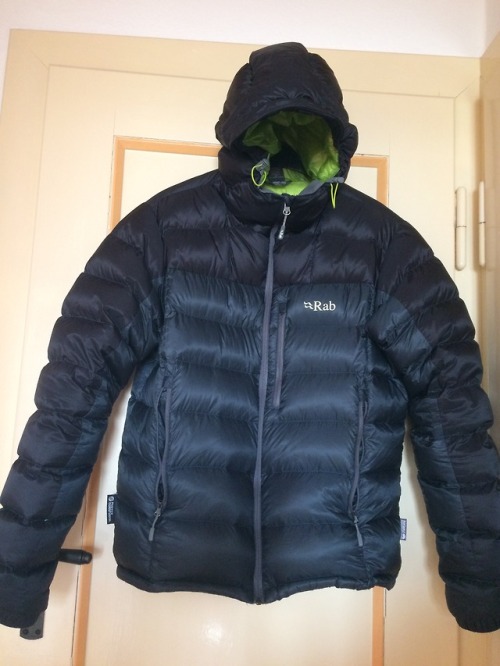 my new down jacket from RAB. It’s the RAB Infinity Endurance (First Version) Very lightweight an has