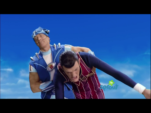 Here is a photoset of Sportacus casually grabbing Robbie by the tiddies and forcing him into astral 