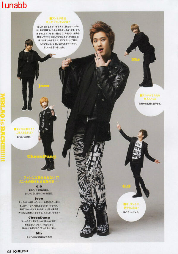 i-am-ur-aplus:  [SCANS] MBLAQ @ K-RUSH MAGAZINE [part 2] cr:  @bblunagd  