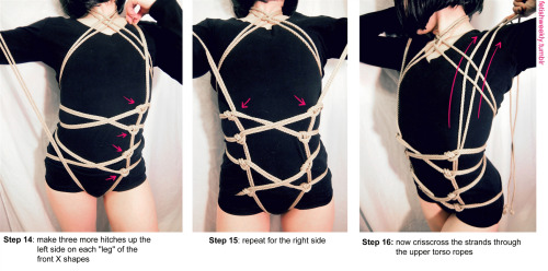 fetishweekly:   Shibari Tutorial: Harlot Harness  ♥ Always practice cautious kink! Have your sheers 