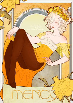 soy-bun:  Art Nouveau Overwatch Girls by