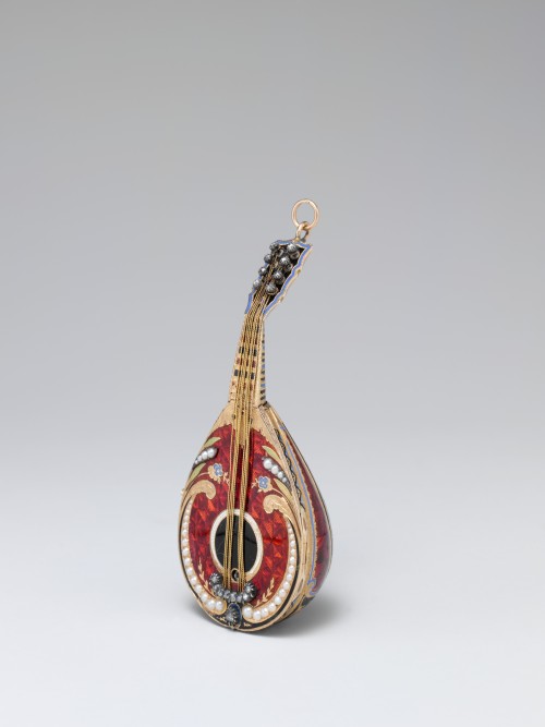 Music box in the shape of a mandolin, Switzerland, ca. 1820Met Museum New YorkProvenance: donated by