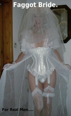 davinatvgurl:  faggotlover:  Hours and Hours of Wedding Night Tranny Pumping………..No Viagra required…………… :)  Lovely