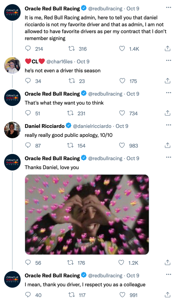 Secret Admin | Daniel Ricciardo Social Media Au