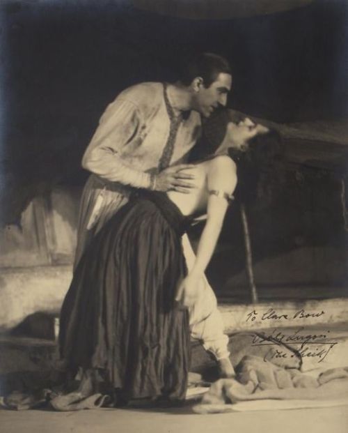 Bela Lugosi and Clara Bow, signed by Bela Lugosi to Clara Bow 1925. Nudes &amp; Noises  