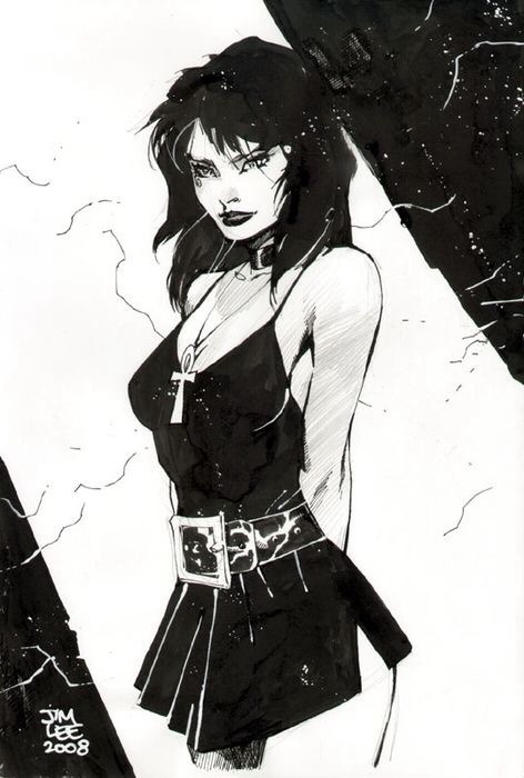 ungoliantschilde:some Black and White artwork by Jim Lee.