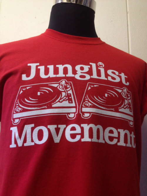 junglist movement tshirt. Dnb drum and bass mens rave party hardcore festival reggie beats breaks su